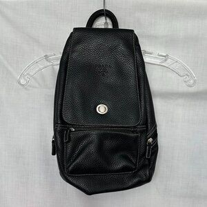 Black Leather Backpack Purse